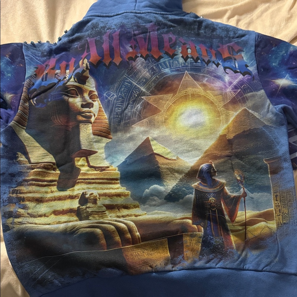 Stray size sm Blue Pharaoh Graphic Hoodie - Picture 7 of 8